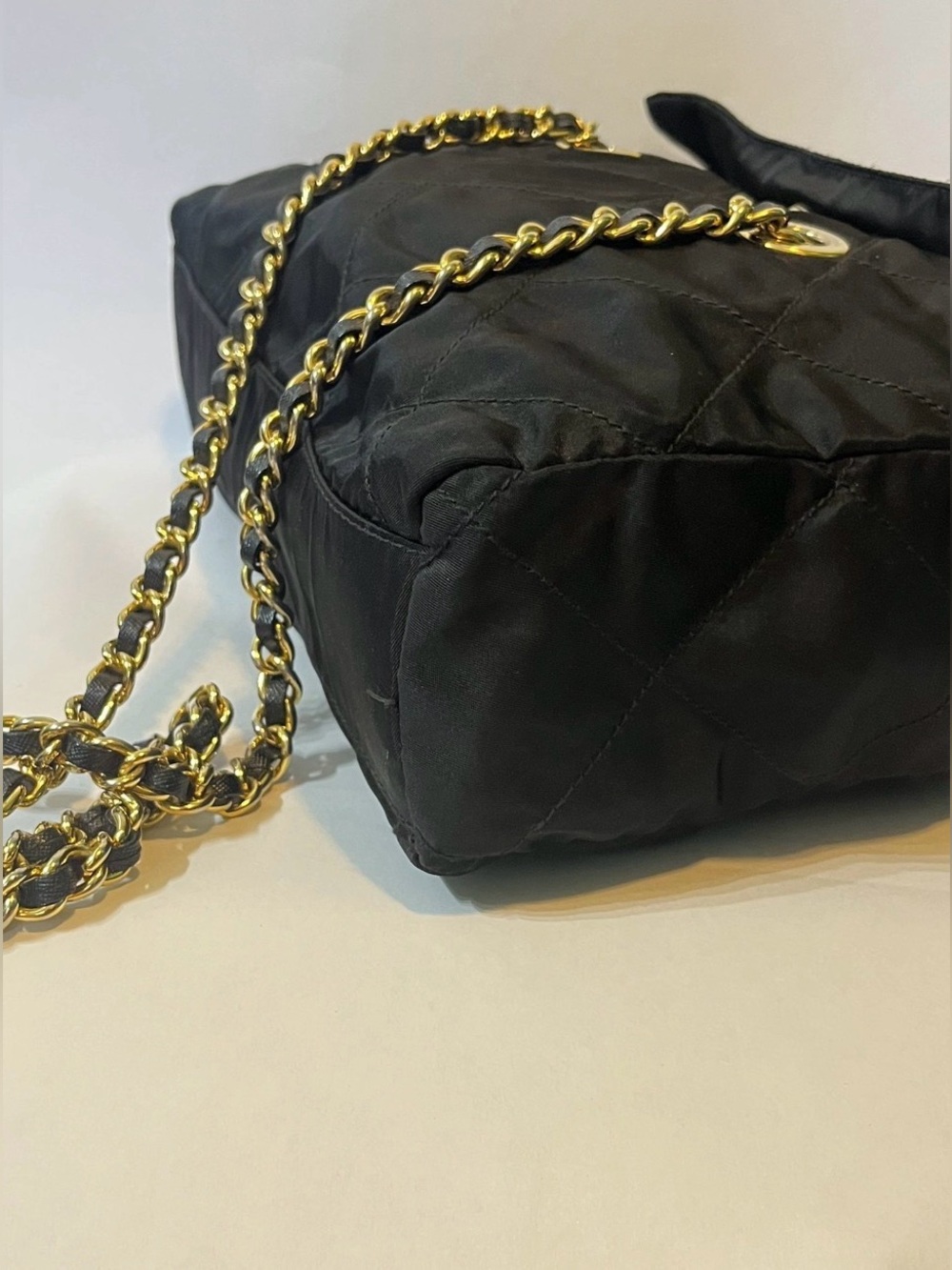 Prada Black Quilted Long Chain Shoulder Bag - Picture 4 of 8